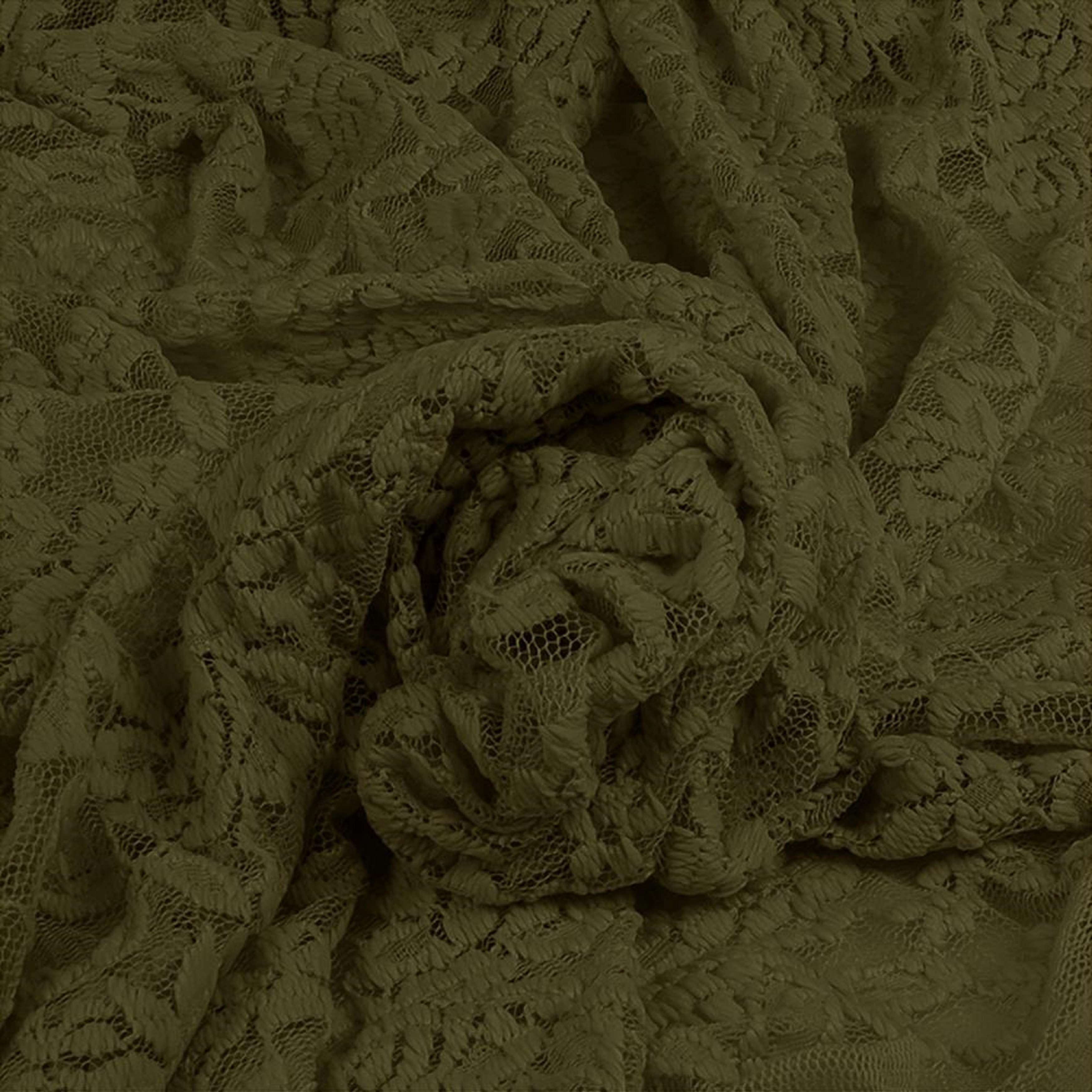 Spitzenstoff khaki-grün