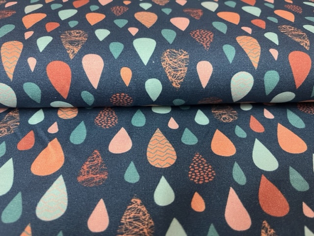 French Terry Regentropfen