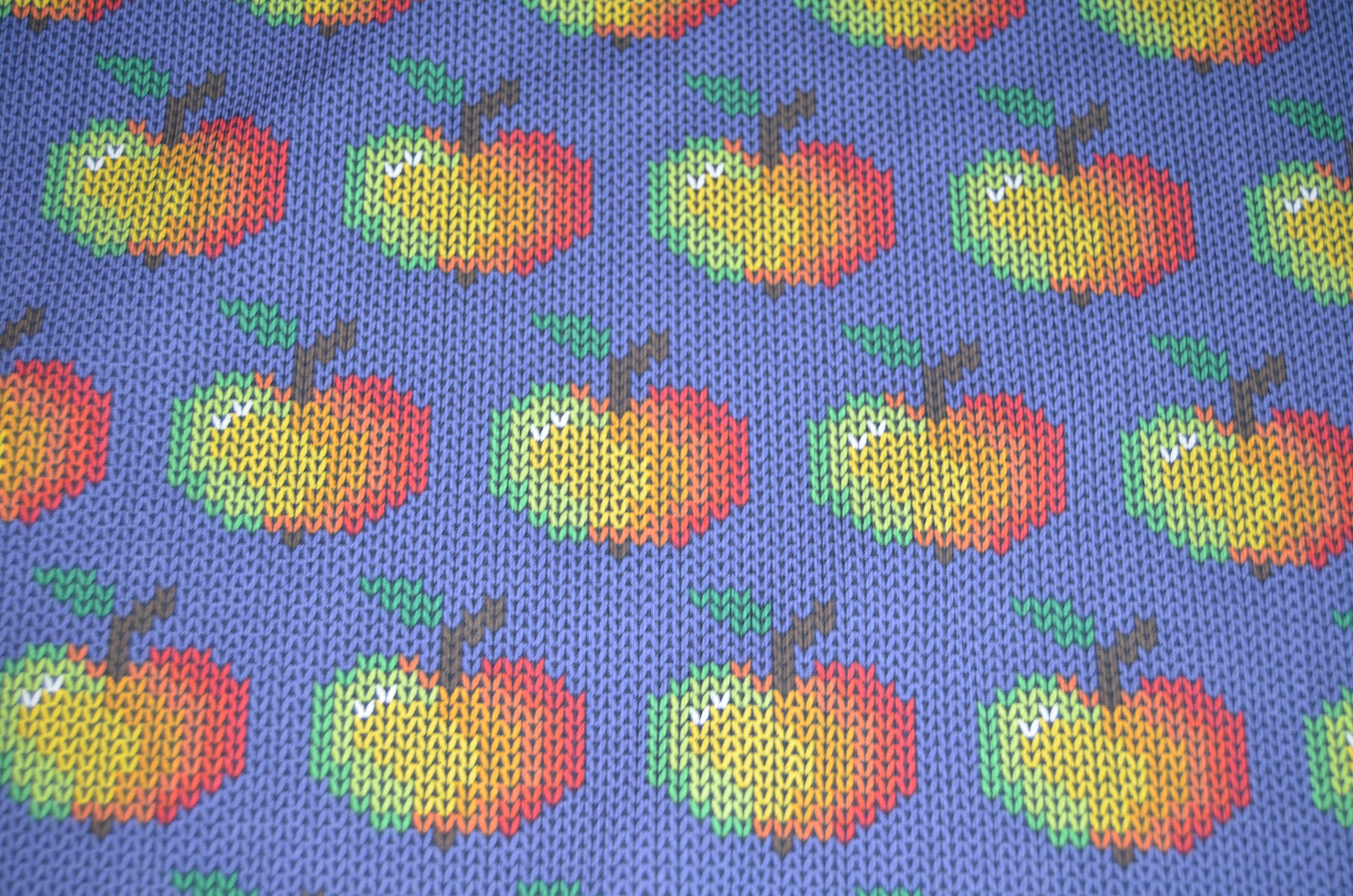 Jersey Äpfel Strick look